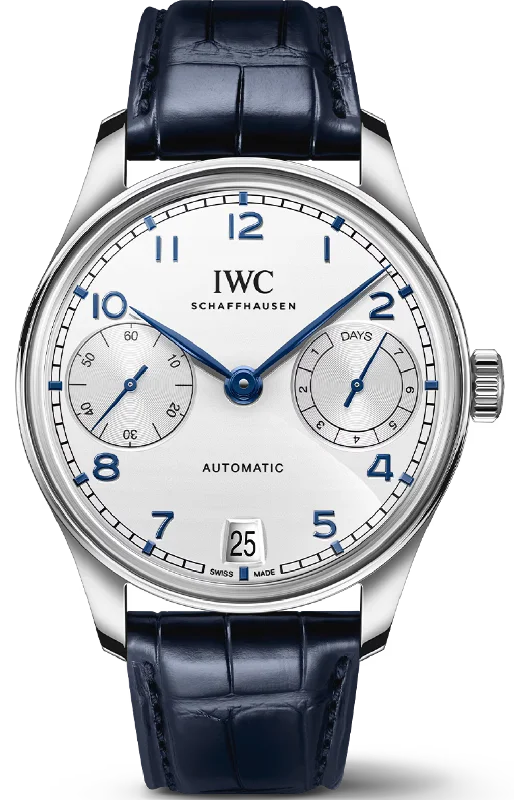 men's mechanical watches with manual design -IWC Portugieser Automatic 42 Silver Moon