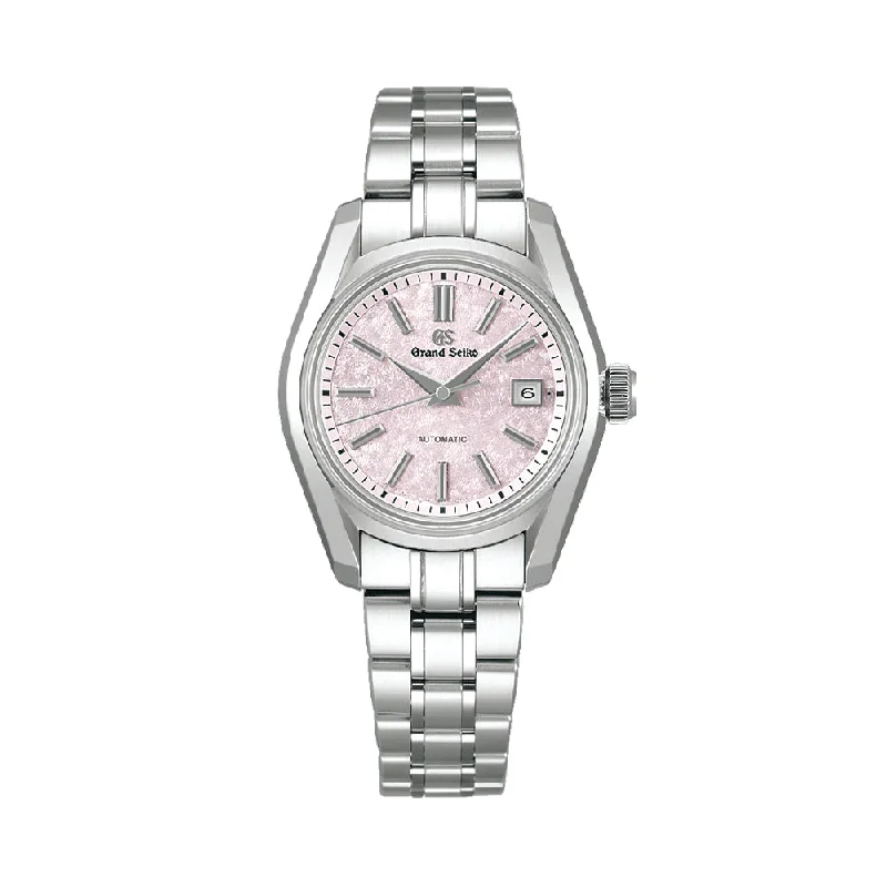 men's field watches with anti-reflective coating -STGK031 Ladies Automatic Heritage 30mm - Silver Pink on Bracelet