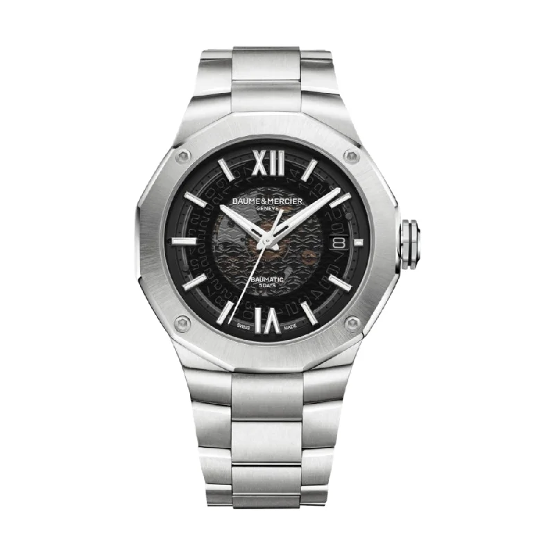 men's GMT watches for pilots -Riviera 10702 Baumatic COSC Certified, 42mm
