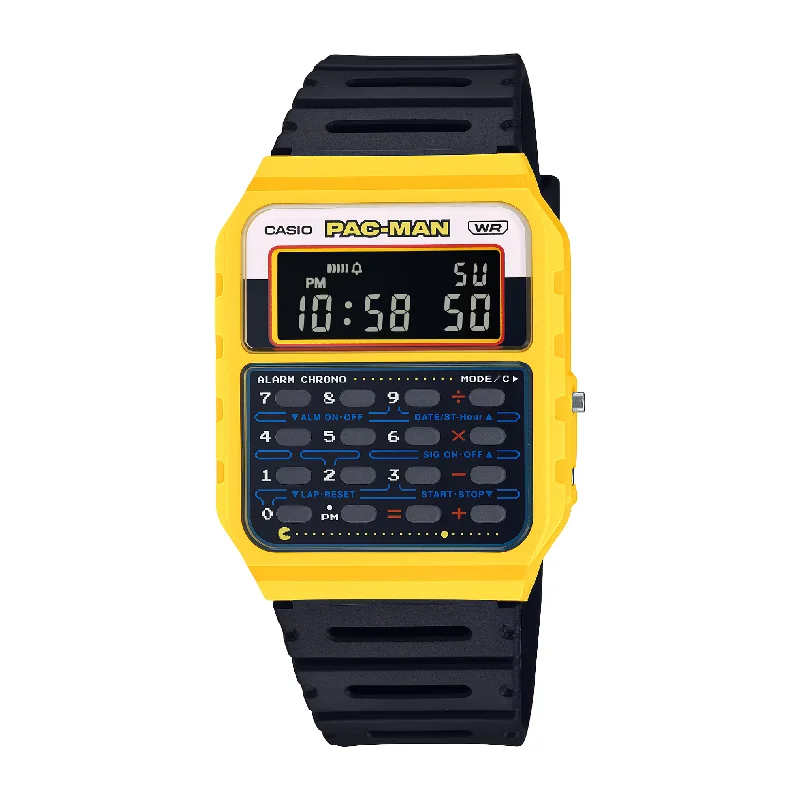men's Cartier tourbillon design watches -CASIO G-SHOCK PAC-MAN COLLABORATION STANDARD MEN WATCH CA-53WPC-1BDR