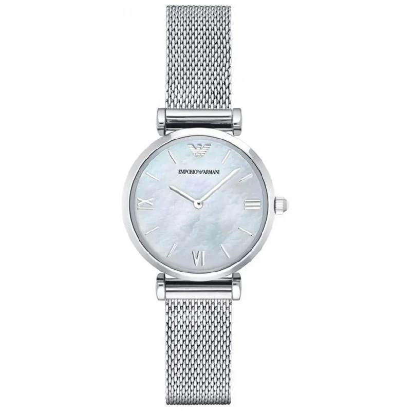 Men's Extra Large Design Dress Watches-Emporio Armani AR1955 Ladies Mother Of Pearl Watch Men's Extra Large Design Dress Watches-Emporio Armani AR1955 Ladies Mother Of Pearl Watch