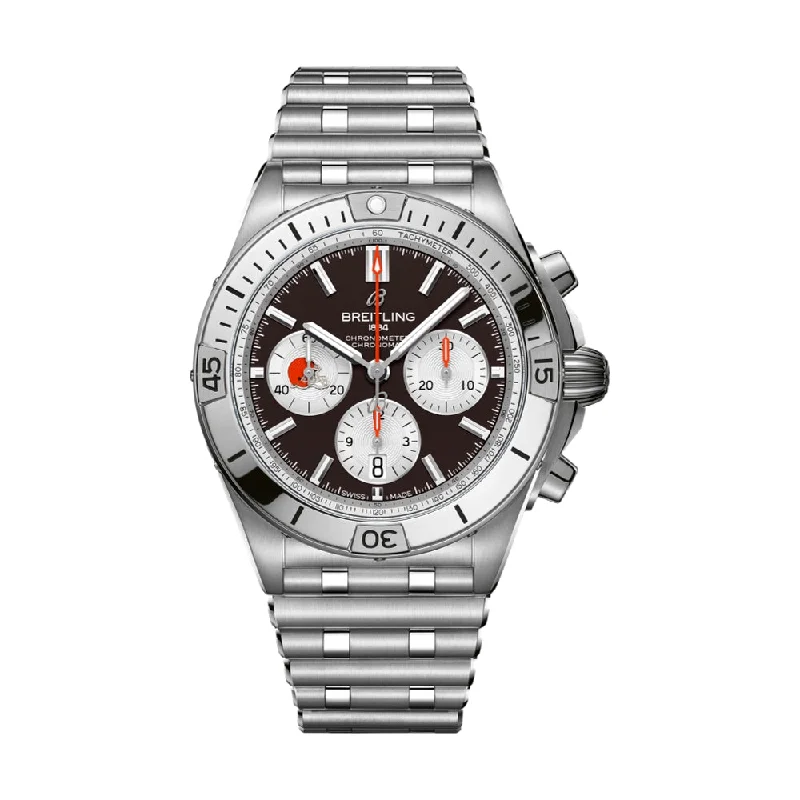 men's dive watches with automatic winding -Chronomat B01 NFL Cleveland Browns Limited Edition, 42mm on Bracelet