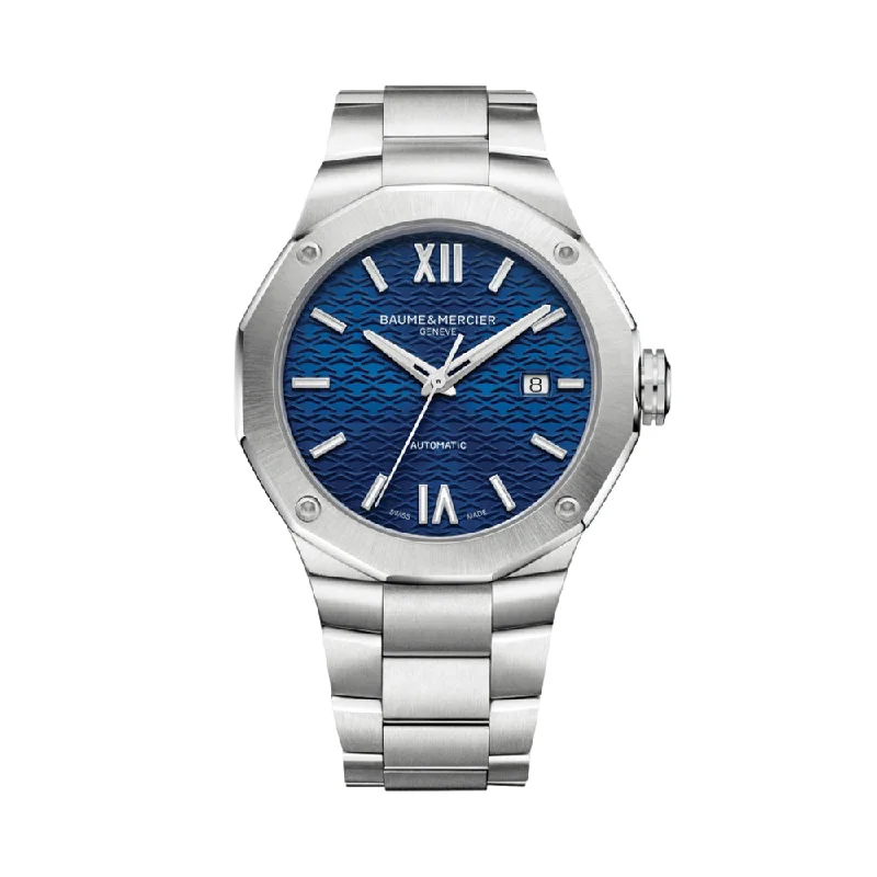 heirloom-quality dresswatches-10620 Riviera 42mm - Blue on Bracelet