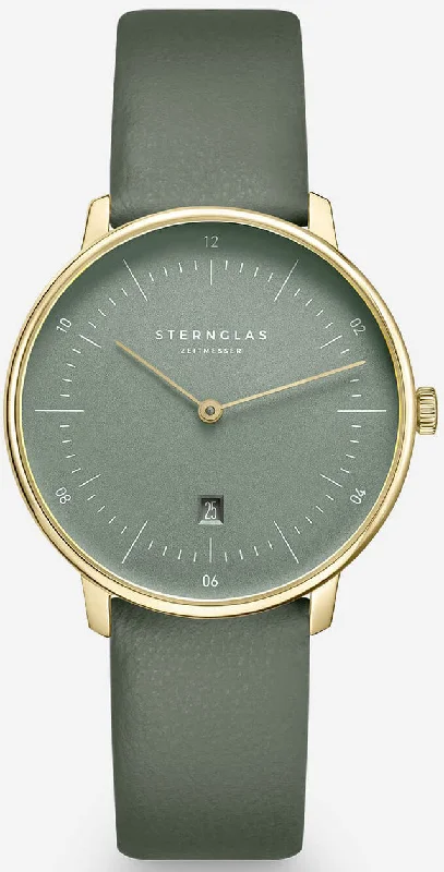 women's mechanical watches for beginners -Sternglas Naos XS Edition Flora Sage