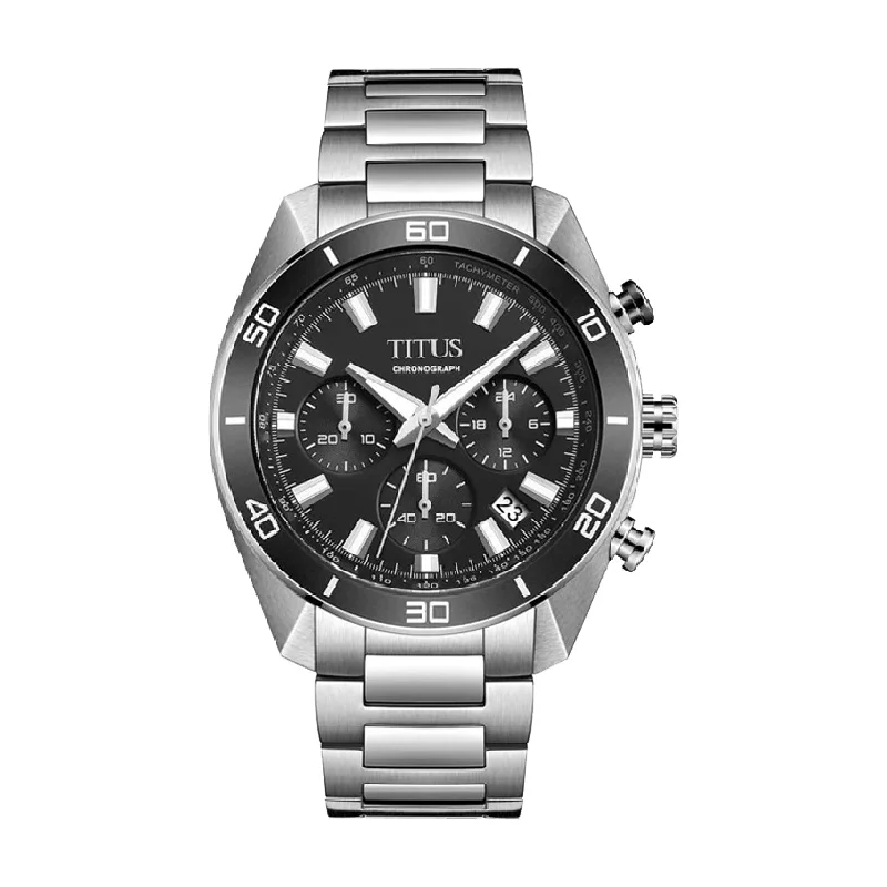 men's digital watches with dual time zone -SOLVIL ET TITUS MODERNIST W06-03265-001 CHRONOGRAPH QUARTZ MEN WATCH