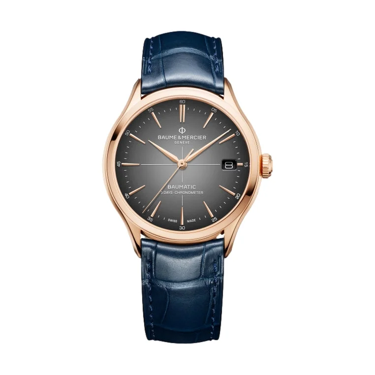 men's dive watches with day display -Clifton 10584 18k Pink Gold, Baumatic COSC Certified, 39mm