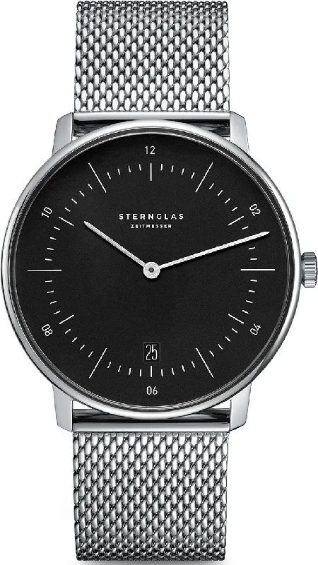 men's digital watches with solar display -Sternglas Naos Quartz Bracelet