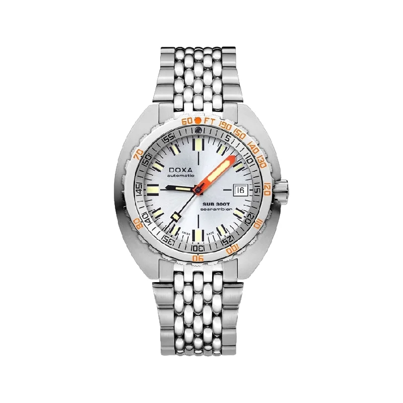 under-500-dresswatches-Sub 300T Searambler Silver Dial on Bracelet, 42.5mm