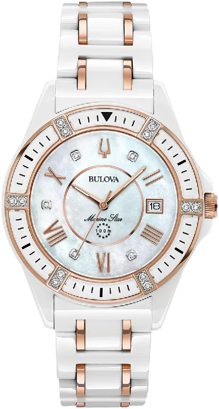 women's Bulova automatic watches -Bulova Watch Marine Star Ladies