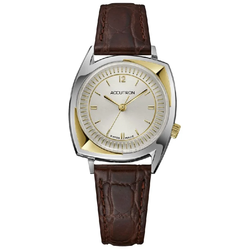 men's digital watches with convex style design -Legacy Automatic Brown Leather Strap Limited Edition Champagne Dial