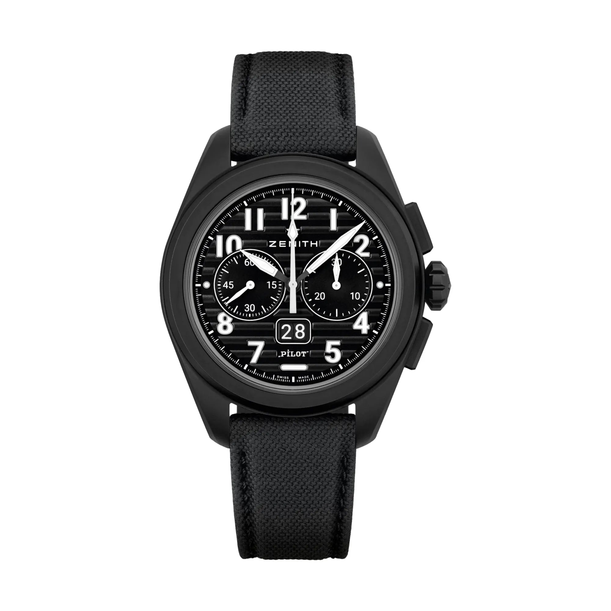 men's field watches for surfing -Pilot Chronograph Flyback Big Date - Black Ceramic