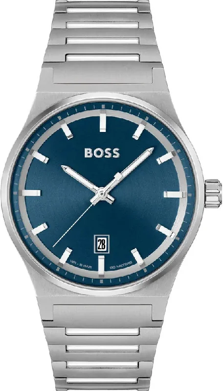 men's mechanical watches with leap year design -Boss Candor Mens