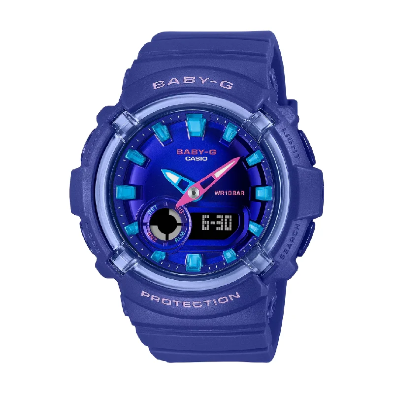women's Casio ergonomic design watches -CASIO BABY-G BGA-280DN-2ADR ANALOG-DIGITAL BLUE WATCH women's Casio ergonomic design watches -CASIO BABY-G BGA-280DN-2ADR ANALOG-DIGITAL BLUE WATCH