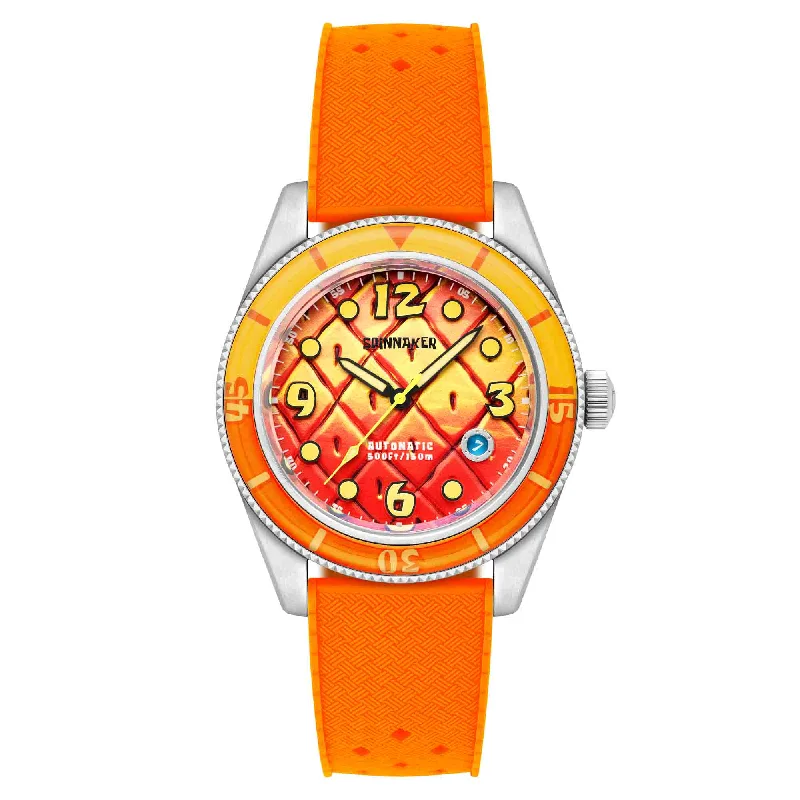 men's skeletonized watches with oversized dial -Spinnaker Fleuss Automatic Spongebob Squarepants Conch Street Pineapple House Limited Edition