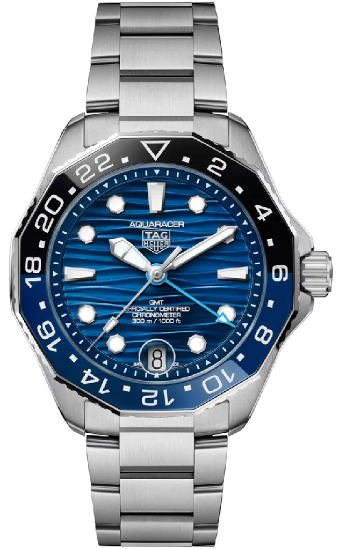 men's mechanical watches with solar style design for sustainability -TAG Heuer Aquaracer Professional 300 GMT Bracelet men's mechanical watches with solar style design for sustainability -TAG Heuer Aquaracer Professional 300 GMT Bracelet