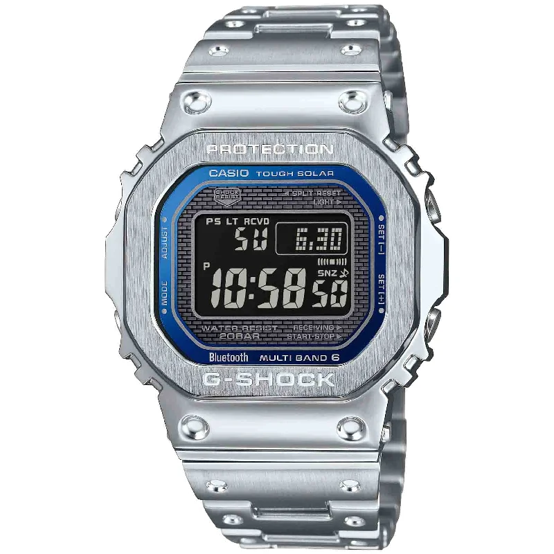 premium men's skeletonized watches with intricate movement -G-Shock GMWB5000 Full Metal Ana-Digi Blue SS