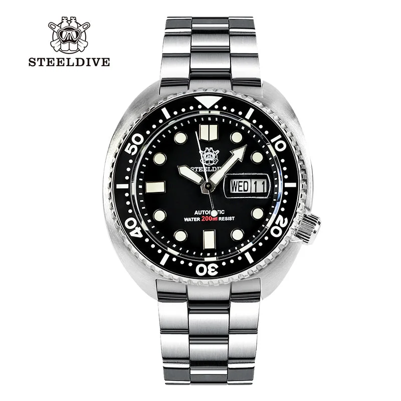 men's dive watches for snorkeling -STEELDIVE SD1972 6309 King Turtle Dive Watch V2
