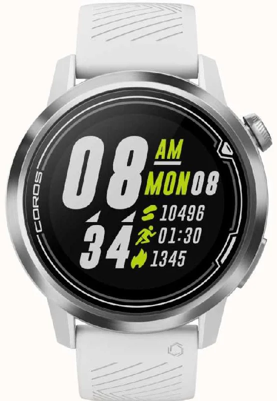 Smart Watches for Mens Social Media Alerts-Coros Watch Apex Premium Multisport GPS White