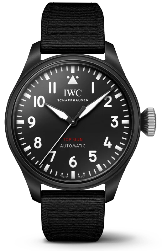 men's mechanical watches with perpetual calendar design -IWC Big Pilots 43 Top Gun