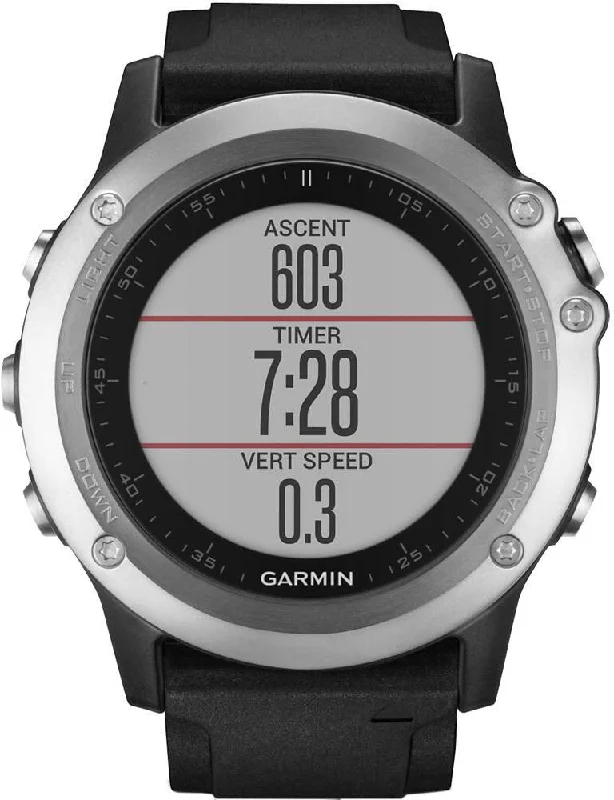 Smart Watches for Mens Vintage-Garmin Watch Fenix 3 HR Silver Edition