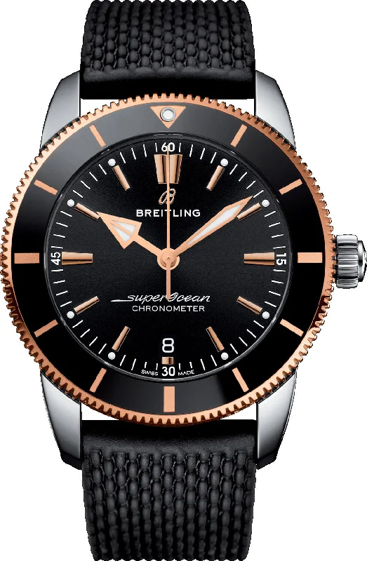 men's mechanical watches with monogram engraving display function -Breitling Superocean Heritage II B20 Automatic 44 D