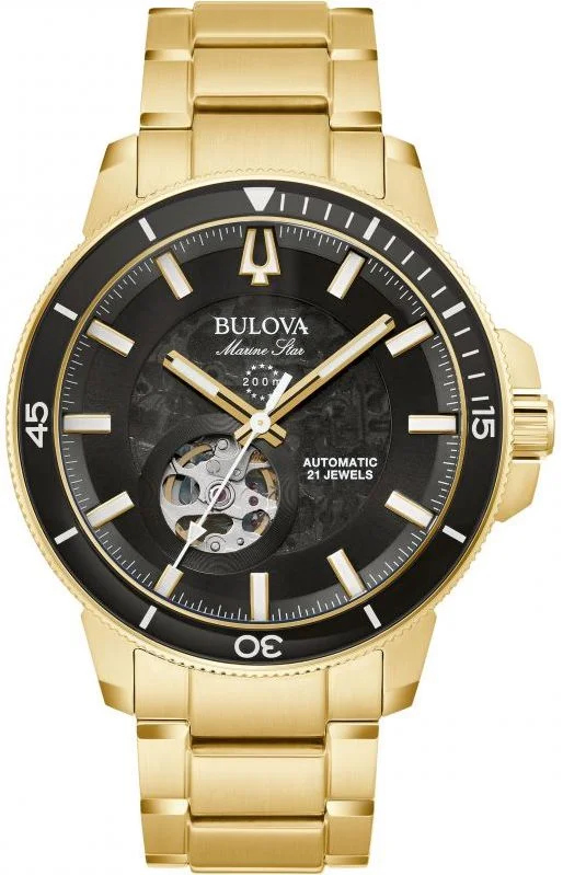 men's mechanical watches with shock-resistant design -Bulova Marine Star Series C Automatic Mens