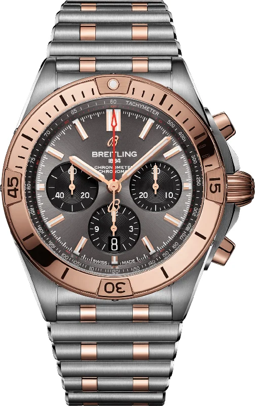 men's mechanical watches for professionals -Breitling Chronomat B01 42 Anthracite Bracelet