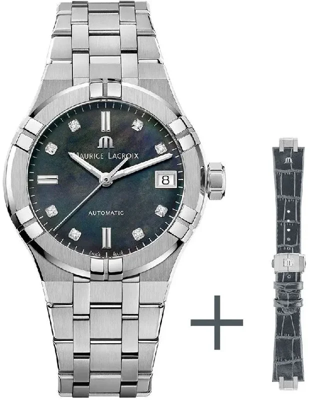 Women's Maurice Lacroix watches with interchangeable straps -Maurice Lacroix Watch Aikon Automatic 35mm Strap Set Women's Maurice Lacroix watches with interchangeable straps -Maurice Lacroix Watch Aikon Automatic 35mm Strap Set