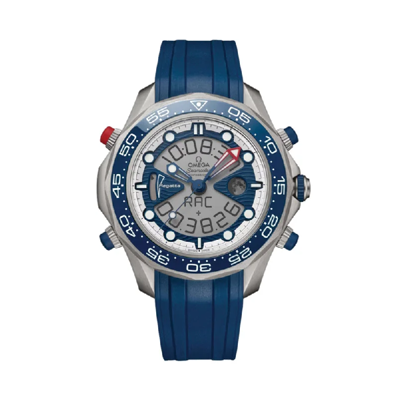 men's dive watches with special edition -Seamaster Regatta America's Cup Titanium on Rubber Strap 46.75mm - Grey on Rubber Strap