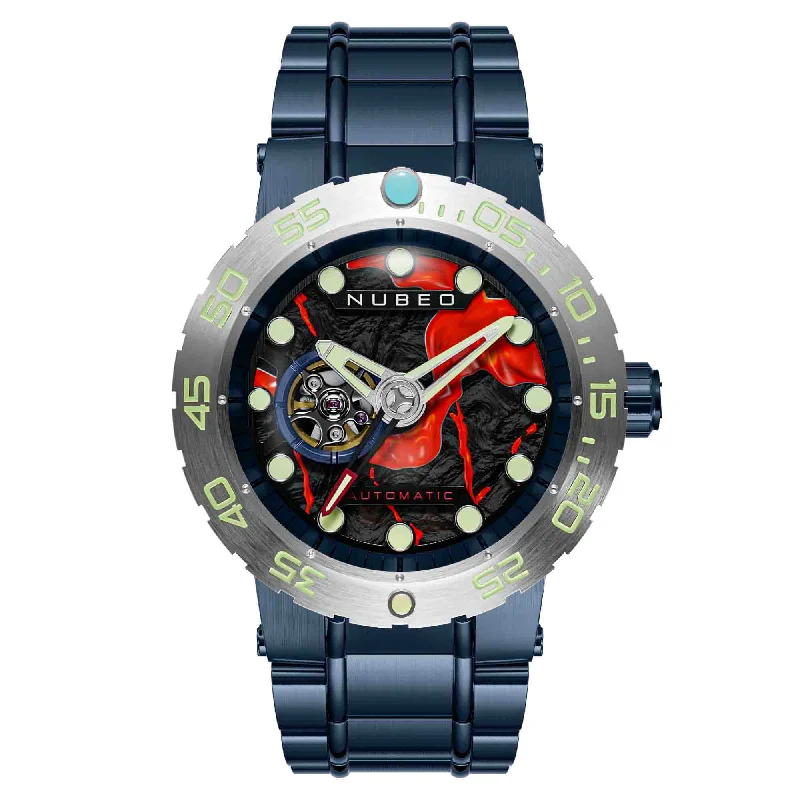 best skeletonized watches for casual outfits -Nubeo Opportunity Automatic Molten Blue Limited Edition best skeletonized watches for casual outfits -Nubeo Opportunity Automatic Molten Blue Limited Edition