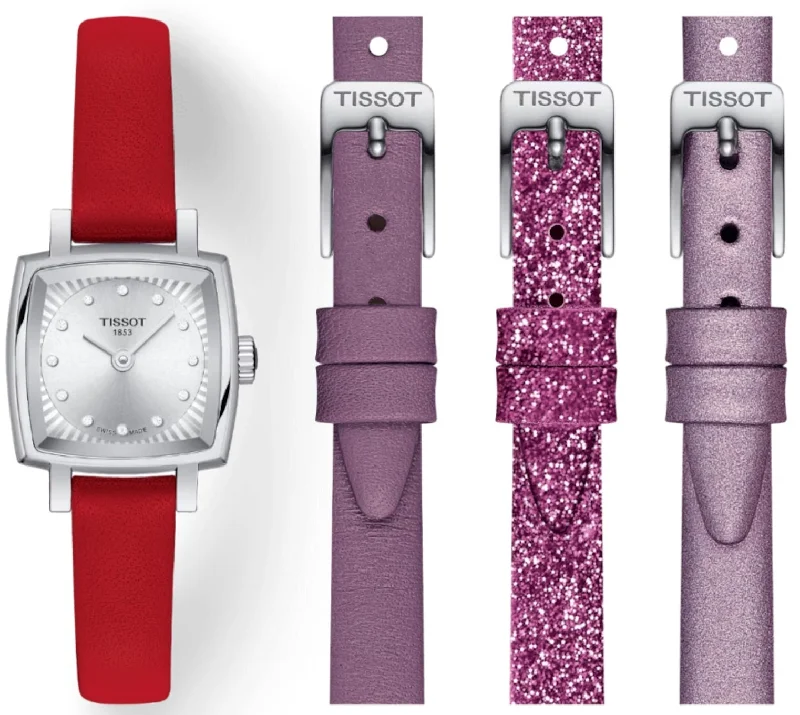 women's Tissot with polyurethane straps -Tissot Lovely Square D
