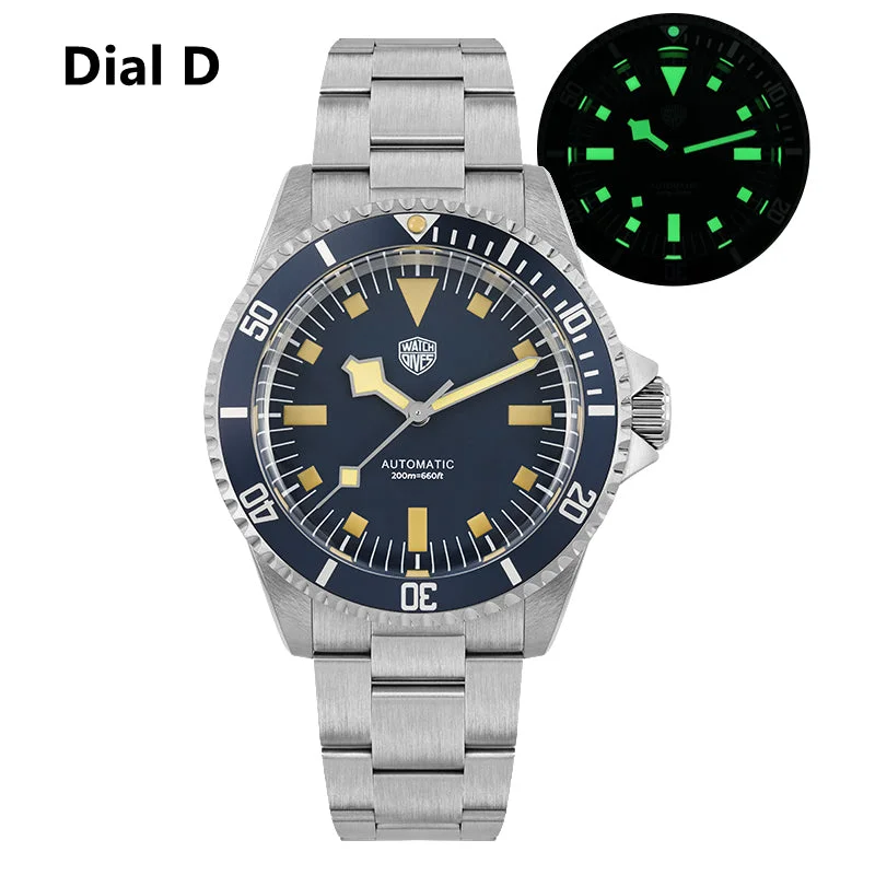 men's dive watches with custom engraving -★US Pre-Owned★Watchdives WD79090 NH35 Vintage Sub Watch