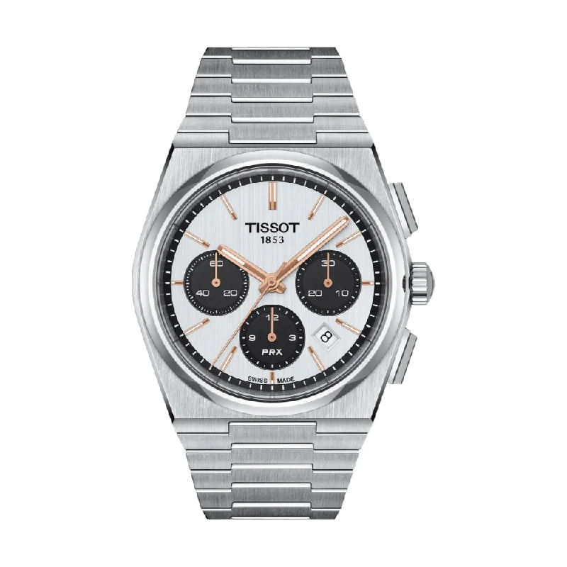 men's field watches with water-resistant design -PRX Chronograph White 42mm