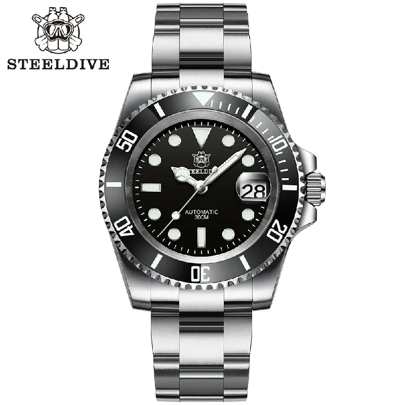 men's quartz dive watches -V2 Steeldive 1953 Sub Mechanical Watch Men