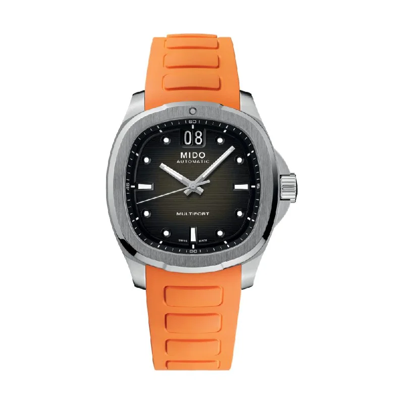 midcentury-modern dress-Multifort TV Big Date Grey Dial on Strap, 40mm