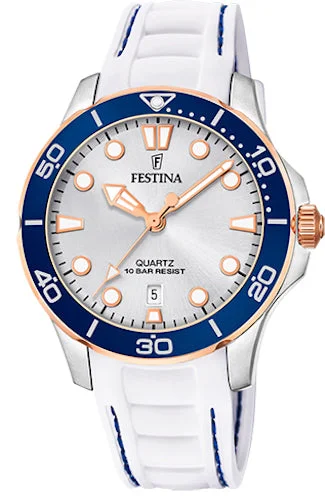 women's mechanical watches with limited edition design -Festina Watch Three Hands Date Ladies