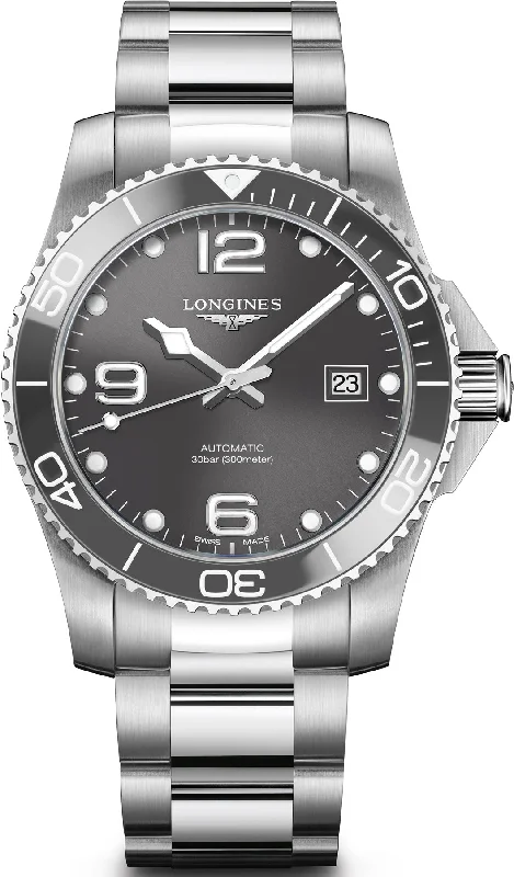 men's mechanical watches with personalized engraving display function -Longines HydroConquest Mens
