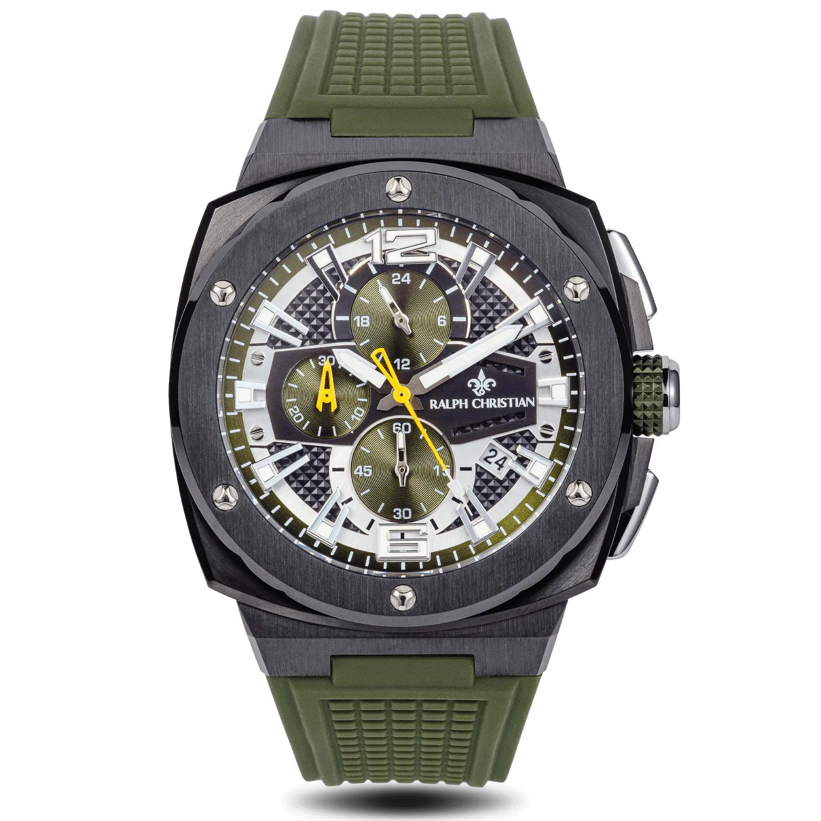 men's mechanical watches with stopwatch display -The Entourage Chrono - Combat Green men's mechanical watches with stopwatch display -The Entourage Chrono - Combat Green