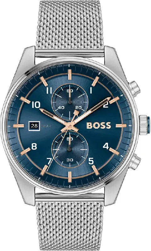 men's mechanical watches with tide display function -Boss Skytraveller Mens