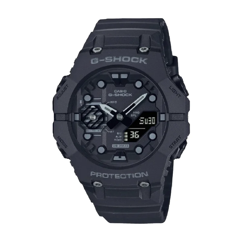 men's digital watches with luminescent display function -CASIO G-SHOCK GA-B001-1ADR ANALOG-DIGITAL BLACK WATCH