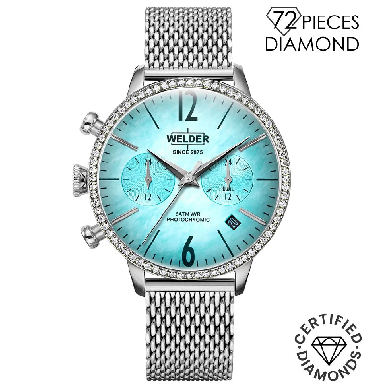 women's mechanical watches with rubber style straps for water sports -Welder Watch Moody Dual Time women's mechanical watches with rubber style straps for water sports -Welder Watch Moody Dual Time