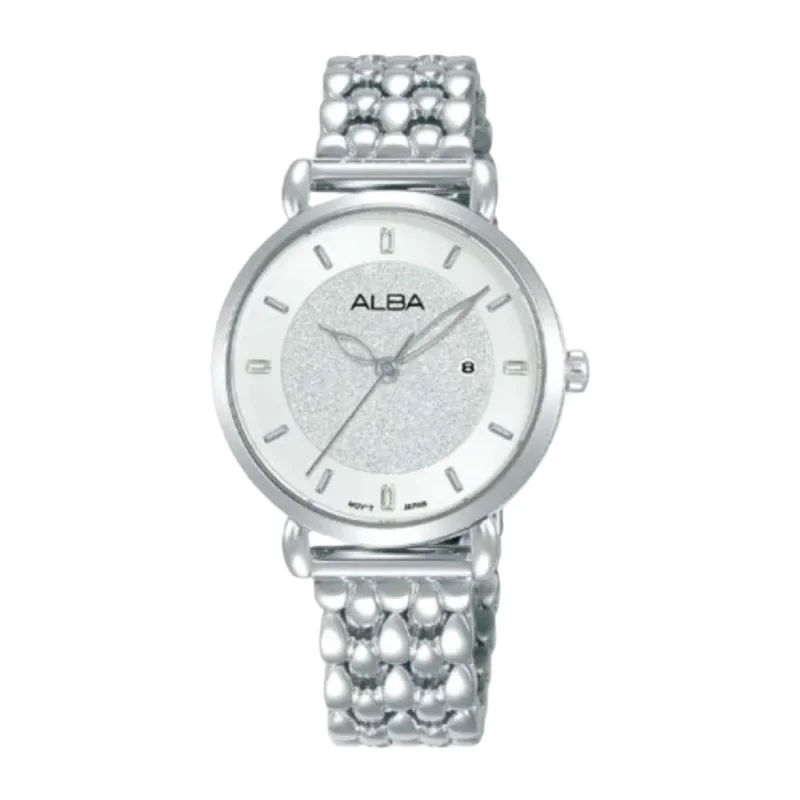 women's mechanical watches with modern design -ALBA AH7DT7X QUARTZ STAINLESS STEEL WOMEN WATCH