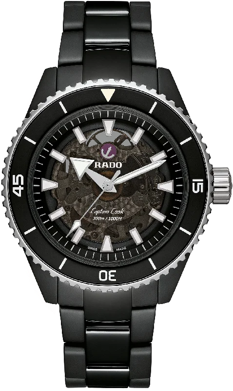 men's mechanical watches with chronograph design -Rado Ex-Display Captain Cook Automatic High Tech Ceramic men's mechanical watches with chronograph design -Rado Ex-Display Captain Cook Automatic High Tech Ceramic