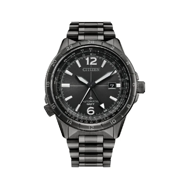 men's field watches with magnetic-resistant style design -Sky Automatic GMT Gray Dial, 44.5 mm