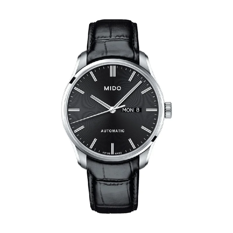 men's field watches for camping -Belluna II Sunray Black