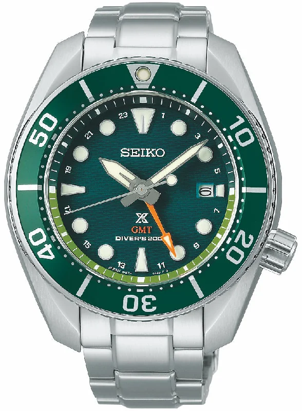 men's dive watches with tool-free strap change -Seiko Prospex Seascape Sumo Solar GMT Diver D