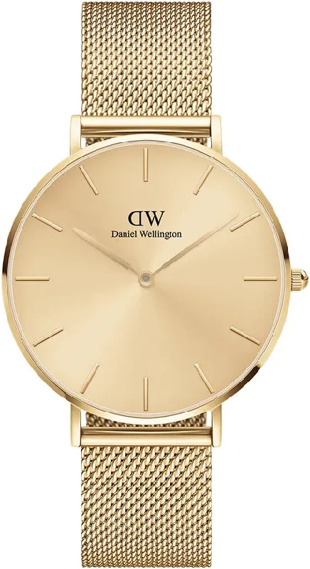 women's mechanical watches with convex design -Daniel Wellington Watch Petite Unitone 36 Gold