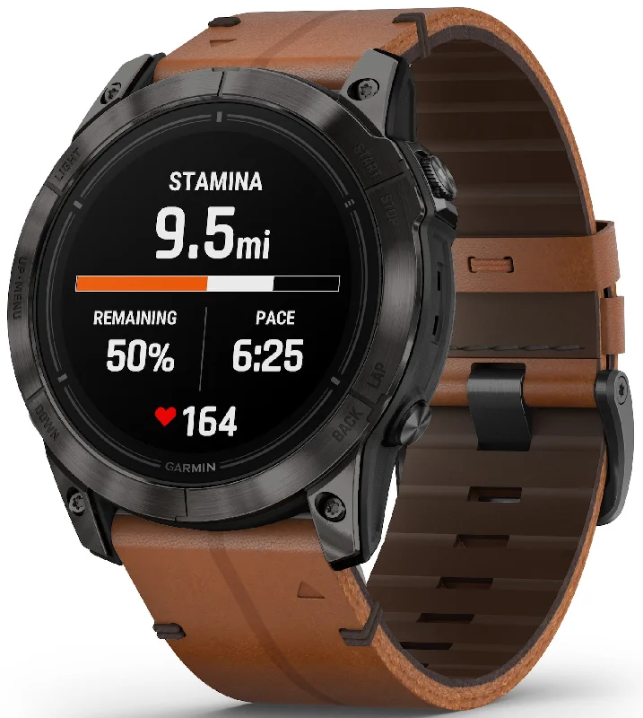 Smart Watches for Mens Long Battery Life-Garmin Epix Pro Gen 2 51mm Sapphire Carbon Grey DLC Titanium D