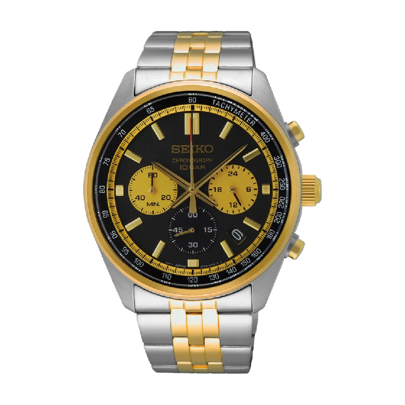 men's digital watches with self-winding style design -SEIKO CHRONOGRAPH SSB430P1 QUARTZ MEN WATCH