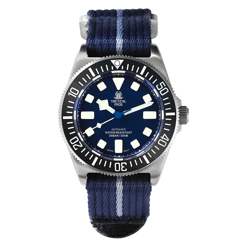 Blue dial - black bezel